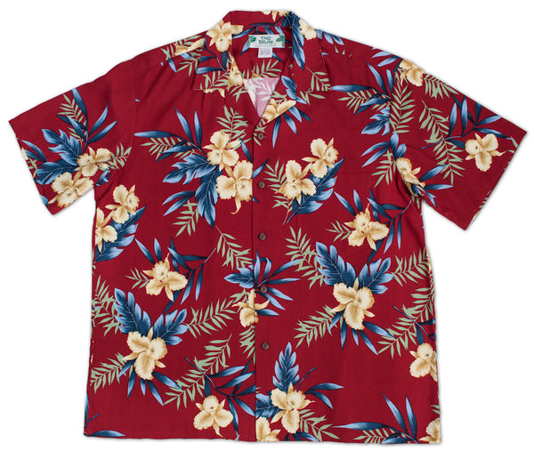 Orchid Fern Red – Two Palms Aloha Wear Manufacturer