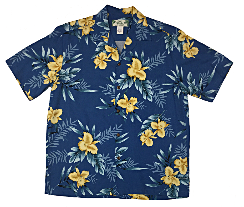 Orchid Fern Blue – Two Palms Aloha Wear Manufacturer