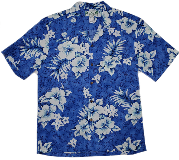 Crack Hibiscus Blue – Two Palms Aloha Wear Manufacturer